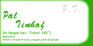 pal tinhof business card